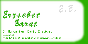 erzsebet barat business card